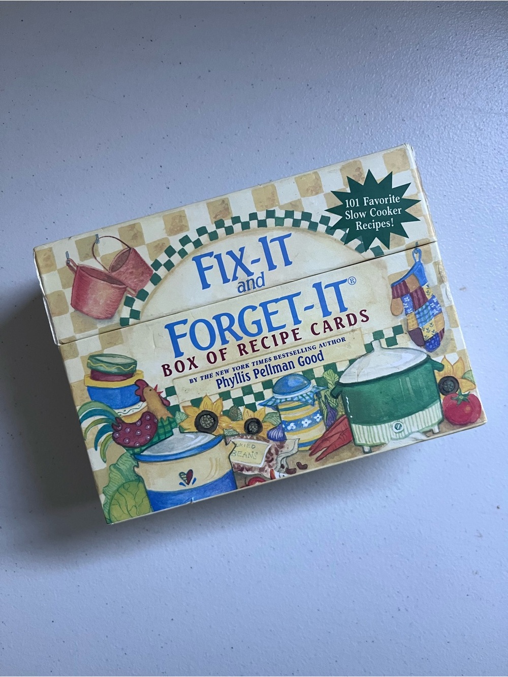 Fix-It and Forget-It Recipe Card Box Retro 2000s Cottagecore Country Kitchen